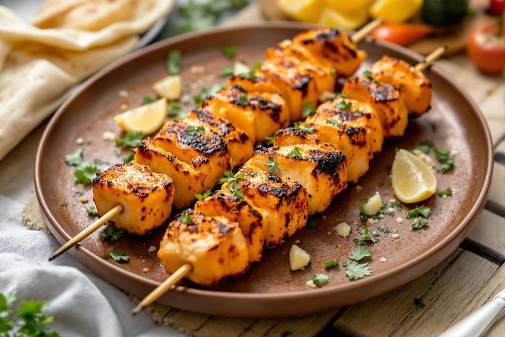 Brochettes de poulet au paprika