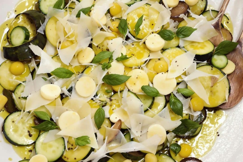 Carpaccio de courgettes