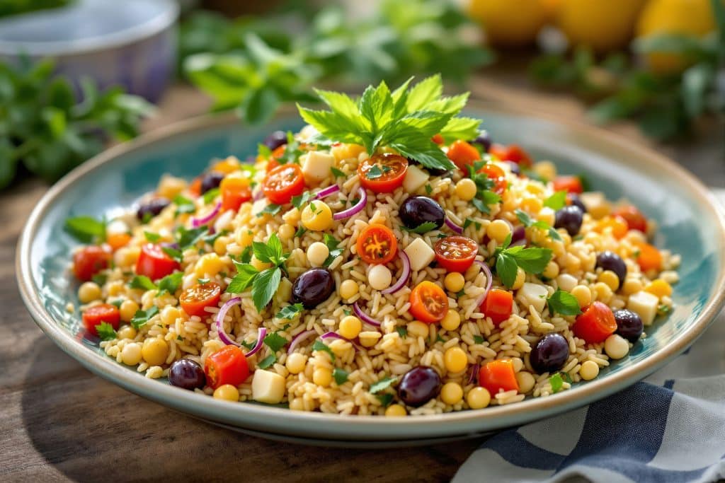 Salade de riz méditerranéenne