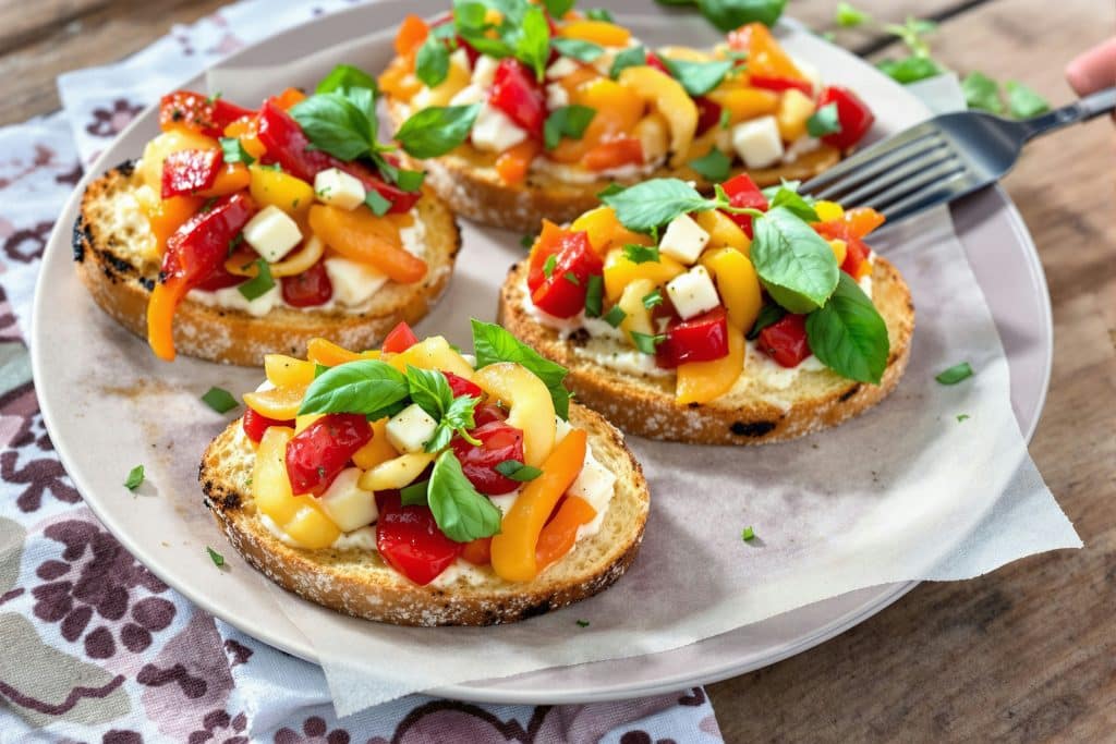 Bruschetta aux poivrons