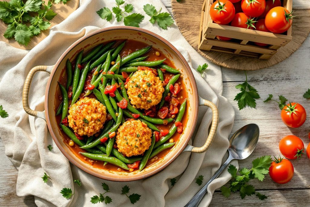 Haricots verts à la tomate