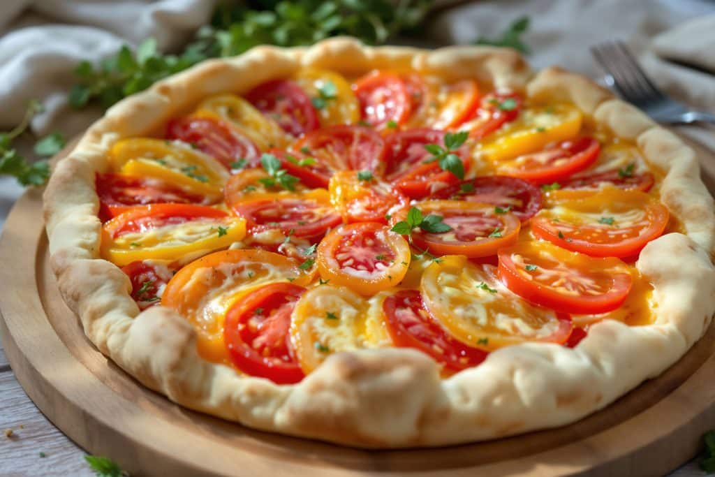 tarte à la tomate et à la moutarde
