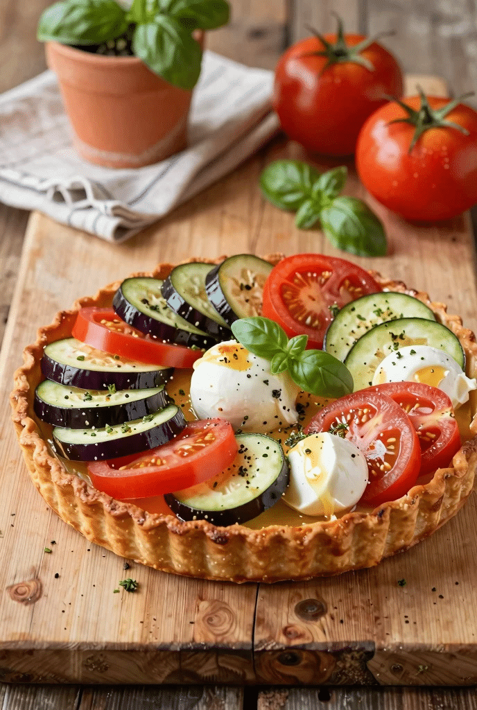 Tarte fine aux légumes du soleil