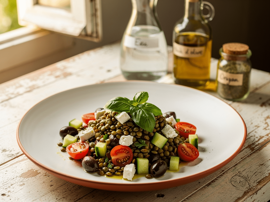 Salade de lentilles méditerranéenne