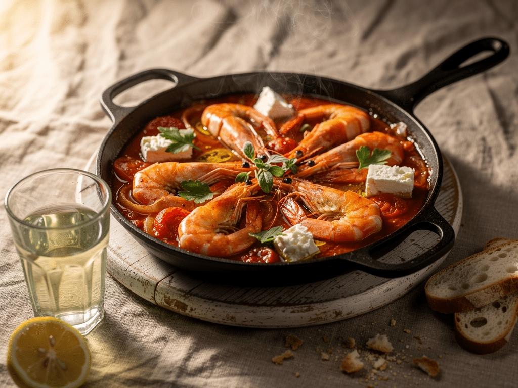 Crevettes à la grecque