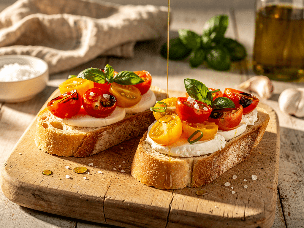 Bruschetta aux tomates cerises