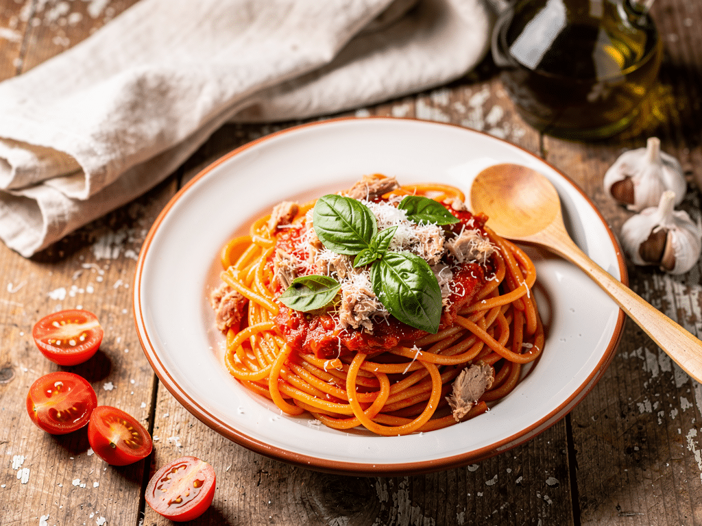 Pâtes au thon et à la tomate