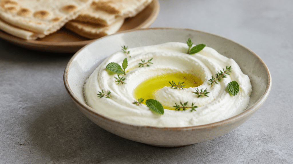 Labneh maison crémeux au yaourt prêt à servir