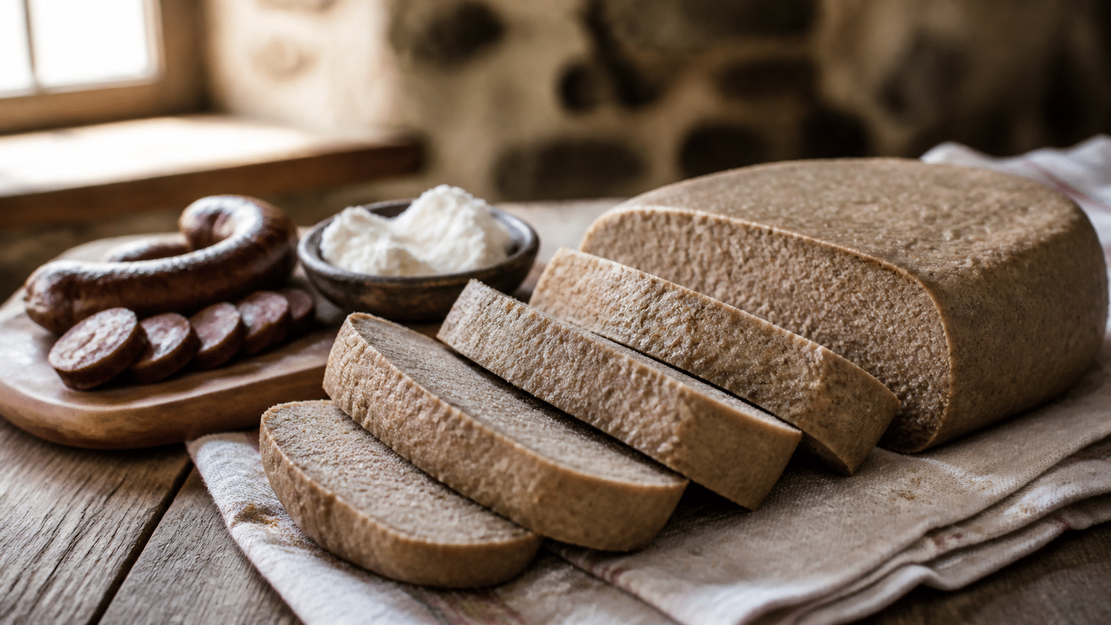Pulenda corse à la farine de châtaigne prêt à servir